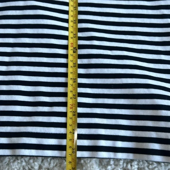 Kate Spade Saturday black and white stripe sleeveless mini dress w back cut out - Picture 14 of 15
